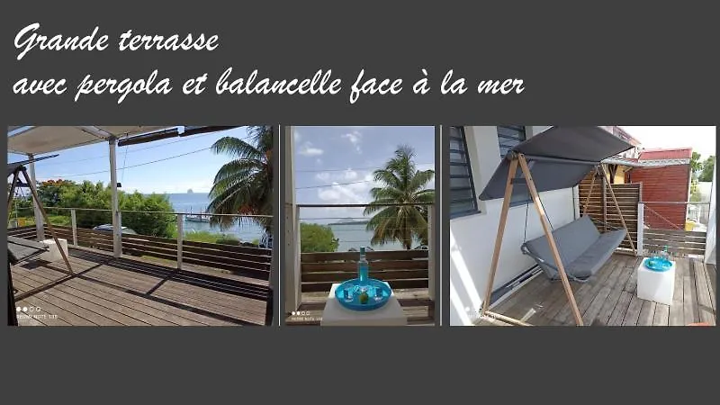 Appartement T2 Les pieds dans l'eau face à la mer des caraïbes Sainte Luce - Trois Rivières Martinique